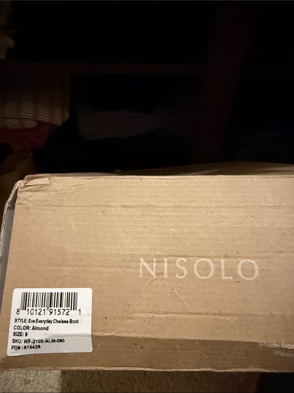 Nisolo Almond Chelsea Ankle Boots Box